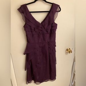 Eggplant tiered dress